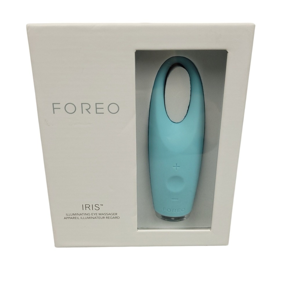 FOREO IRIS Eye Massager T-Sonic Anti Aging Skincare Device Mint Open Box